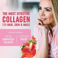 Gummies au Collagène Fraise pour Éclaircir la Peau, Contre l'Acné et les Taches, pour une Peau Lisse, des Cheveux et des Ongles Sains – Compléments de Santé Marque Blanche