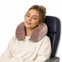 Oreiller de repos pour les yeux et le cou en mousse à mémoire de forme, certifié OEKO-TEX, personnalisable, en forme de U, portable, pour la sieste, amovible et lavable, vente en gros