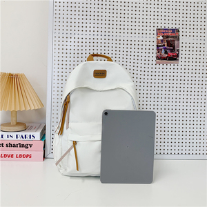<span class=keywords><strong>Sac</strong></span> <span class=keywords><strong>à</strong></span> <span class=keywords><strong>dos</strong></span> <span class=keywords><strong>blanc</strong></span> élégant pour <span class=keywords><strong>femme</strong></span>-Idéal pour les voyages scolaires avec poignée - Product Image 5