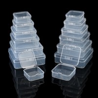 Boîte de rangement en plastique PP transparent recyclable Yinliang Square modèle YLWKD04 pour accessoires ménagers et emballage électronique