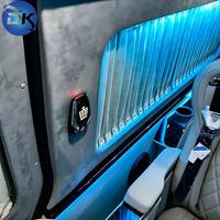 Dingkong - Plafonnier personnalisé en aluminium et cuir, rideaux électriques, sièges de voiture luxueux et kit carrosserie pour l'intérieur du Hiace