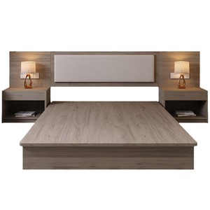 Высококачественные настраиваемые гостиничные кровати, пятизвездочная деревянная кровать и прикроватная тумбочка, оптовая продажа с фабрики - Product Image 1