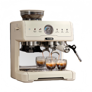 Cafetera Espresso Semiautomática de Calidad Profesional - Acero Inoxidable con Molinillo Integrado, Pantalla Digital y Multifuncional - Product Image 5