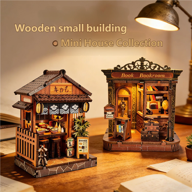 Japanese Style Architecture DIY House Miniature Kit - Complete DIY Miniature House Set for Traditional Display and Decor