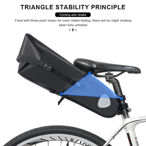 RIDERACE-sacoche de selle de vélo de route étanche 10L pour VTT, grande capacité, pliable, queue arrière, coffre - Product Image 5