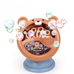 party automatische Blasenmaschine für Bären Seifenblasmaschine Kinder Outdoor-Blasenspielzeug mit Fensterbox