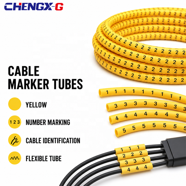 Custom Design Numbered Cable Marker Tubes for Cable Identification Various Options