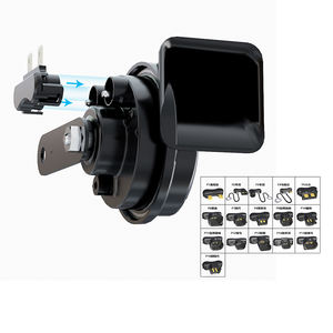 Pièces détachées automobiles Klaxon de voiture 12V Nouveau klaxon d'escargot électrique 110-130db avec conception de haut-parleur en aluminium à 2 voies pour voitures - Product Image 1