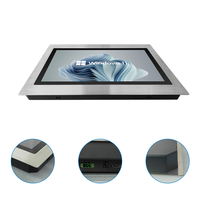 18.5 pouces en acier inoxydable panneau arrière fer Shell haute luminosité écran tactile capacitif moniteur industriel