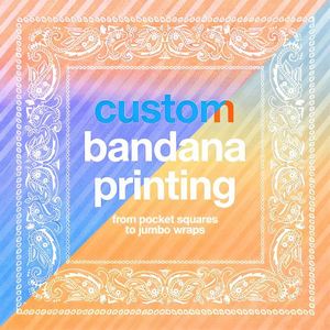 ผ้าเช็ดหน้าสี่เหลี่ยมเต็มรูปแบบพิมพ์ลายผ้าโพกหัวพร้อมโลโก้ออกแบบได้ตามต้องการ - Product Image 1