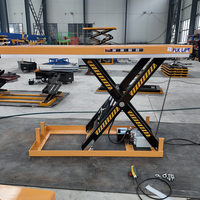 Table élévatrice à ciseaux à profil bas 1000-2000 kg, plateforme de levage électrique hydraulique pour la manutention en entrepôt, certifiée CE