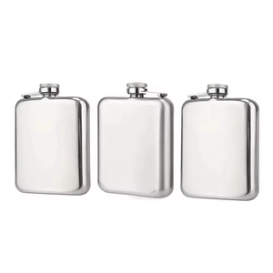 Meilleures ventes : Gourde carrée 301-400ml avec tige de connexion en acier inoxydable 304, gourde à whisky portable, bouteille de vin pour l'extérieur - Product Image 4