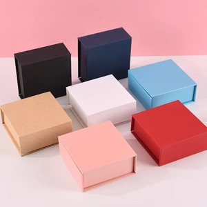 Luxury Folding Magnetic Gift Box Storage Paper Foldable Necklace Ear <b>Stud</b> Bracelet Packaging Jewelry Box With Magnetic Lid - Product Image 2