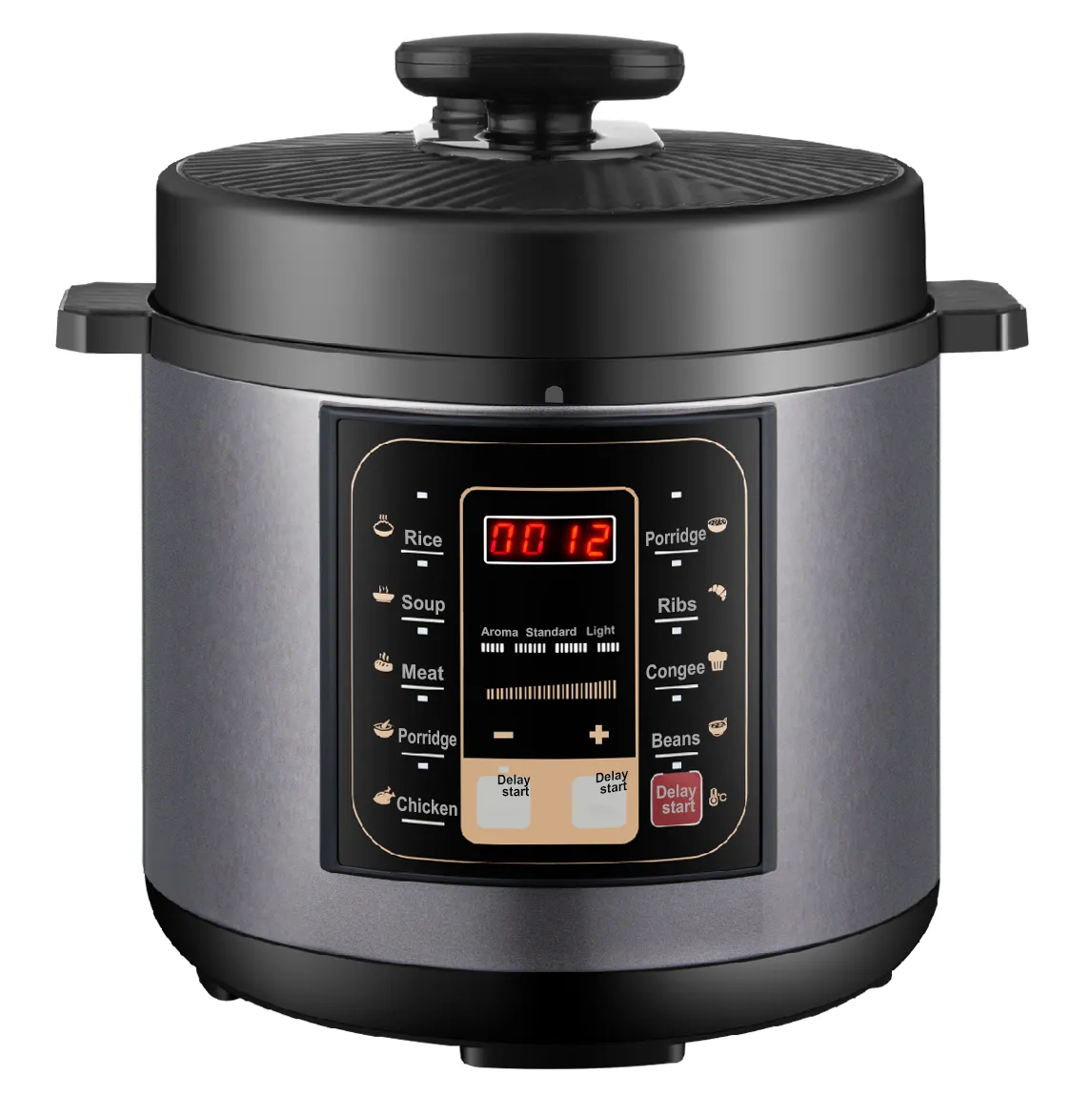 5L 6L preset menu digital slow stew timer function ceramic pot smart pressure cooker electric rice cooker