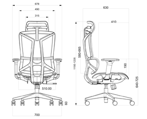 Silla de Oficina Ergonómica con Malla Refrigerante y Reposacabezas, Silla Ejecutiva <span class=keywords><strong>Metta</strong></span> Transpirable, Silla Giratoria para Juegos - Product Image 6