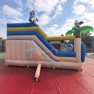 Château gonflable commercial pour enfants avec toboggan, combo phare gonflable, aire de jeux gonflable - Product Image 4