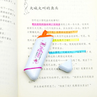 Stylo Marqueur Surligneur Personnalisé Double Pointe Forme Diamant Quadrilatère Mini 2 Couleurs Pointe Plate Pinceau Coloré Cadeau