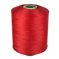Fil à tricoter DTY 100% polyester de haute ténacité, teint, fantaisie, écologique et antibactérien