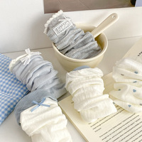 Nouvelle Arrivée Chaussettes Femme Style Ballet en Maille Creuse Dentelle Nœud Papillon Chaussettes Souples à Volants Respirantes Fines pour l'Été Vente en Gros