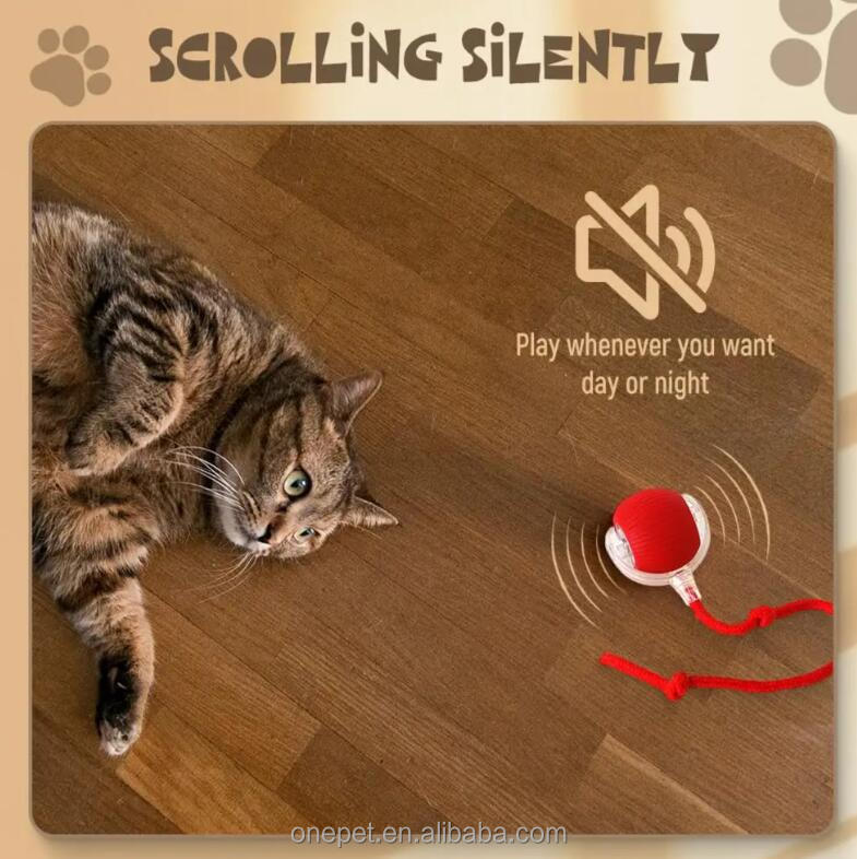 OnePet 66633314 USB Electronic Interactive Cat Ball Toy - Automatic Jump Rolling Ball for Indoor Cat
