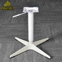 Pieds de table en aluminium blanc en forme de X, base de table pivotante moderne pour salle à manger, café, bureau, mobilier