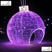 Grande boule LED géante pour décoration de Noël extérieure, indice de protection IP44, blanc chaud 2700K, CRI élevé 80, durée de vie de 50 000 heures, facile à installer