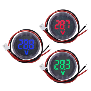 Voltmètre numérique DC5-100V, affichage numérique LED, voltmètre circulaire, compteur de tension et de courant pour voiture, détecteur de tension, panneau de surveillance - Product Image 1