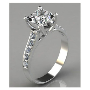 Anello quadrato a quattro griffe, gioiello da donna dal design minimalista per l'uso quotidiano - Product Image 6