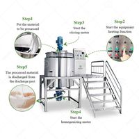 Emulsionner le miel sous vide Mélangeur à haut cisaillement Machine à homogénéiser la mayonnaise 50l 200l 500l 1000l avec levage