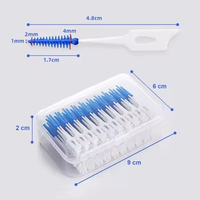 Brosses interdentaires en plastique à poils souples, cure-dents avec design antibactérien réutilisable pour les appareils dentaires, les implants et les soins bucco-dentaires