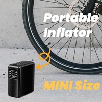 Tragbare Fahrrad-LED-Luftpumpe Kleinste Intelligente Kabellose Elektrische Reifenpumpe Mini Taschen-Rennrad-Autoreifenpumpe Schnelles Aufpumpen