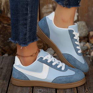 <span class=keywords><strong>Sneakers</strong></span> da <span class=keywords><strong>Donna</strong></span> Trendy <span class=keywords><strong>Azzurre</strong></span> 2025 - Design Retrò Patchwork, Scarpe Casual Comode per Uso Quotidiano - Product Image 4