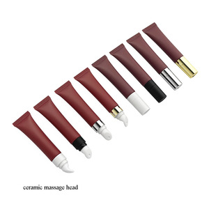 <span class=keywords><strong>Tube</strong></span> de baume à lèvres LZ Pack 15ml bordeaux chocolat élégant et luxueux, <span class=keywords><strong>tube</strong></span> vide pour gloss à lèvres avec applicateur métallique, logo personnalisé - Product Image 2