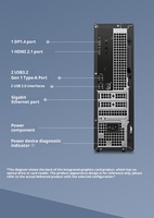 Ordinateur de bureau commercial d'origine Intel Core I3 / I5 / I7 14e génération, 8 Go de RAM, 512 Go de SSD, Dell Slim ECS1250 MT