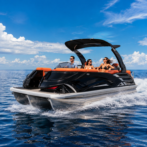 Bateau ponton en aluminium de 22 pieds, 12 places, prêt pour deux moteurs, 3 tubes, puissance maximale 250 CV, homologué CE pour les excursions sur lac et utilisation en flotte de taxis nautiques - Product Image 5