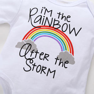 <b>Baby</b> <b>Clothes</b> Girls <b>Rainbow</b> Colored Pants Suits of Fashion Style From China Supplier - Product Image 2