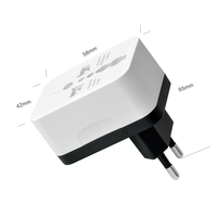 Convertisseur universel vers EU 2 USB avec double USB 5V 2A charge d'alimentation pour couverture électrique voyage adaptateur d'extension multifonction