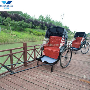 Offre Spéciale Chine pousse-pousse à la main avec 2 roues tourisme urbain Jinrikisha Auto pousse-pousse transport spécial - Product Image 6