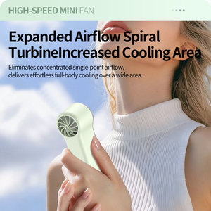 Deal Class A Handy <b>Fan</b> Green <b>Hand</b> <b>Held</b> Small Handheld Portable Mini <b>Fan</b> Conditioner <b>Fan</b> - Product Image 1