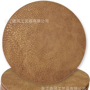 Posavasos Redondo de Cuero PU de Zhejiang Tangfeng Craft, Ecológico, Antideslizante, Impermeable, Aislante del Calor, Color Sólido TW6515 - Product Image 3