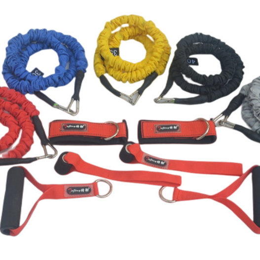 Набор эластичных лент для упражнений, комплект эластичных лент для упражнений от 20 до 40 фунтов, прочные защитные нейлоновые рукава, 11 шт.