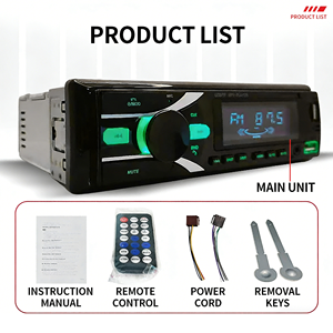 1Din MP3 Player Stereo Radio BT Call 2 USB Ports AUX FM AM Head Unit <b>Amplifier</b> Remote Control Lossless Universal <b>Car</b> - Product Image 2