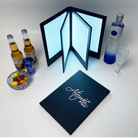 Tableau électronique de menu de boissons illuminé par LED pour la page de couverture de boîte de nuit et de KTV de barre avec la liste de thé pour des affaires et des cadeaux promotionnels