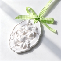 Diffuseur d'huiles essentielles en pierre de plâtre céramique parfumée en forme de fleur, pour la maison, la voiture et la garde-robe, vente en gros