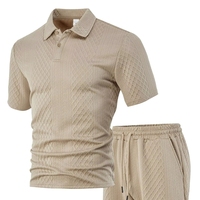 Polo à manches courtes pour homme, nouvelle collection été, en tissu jacquard, décontracté, sportif, coupe fine, col à revers