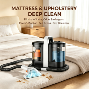 Nettoyeur de tapis et tissus portable à double réservoir, aspirateur de taches 15KPa pour poils d'animaux, canapé, intérieur de voiture, matelas, usage domestique - Product Image 1