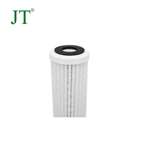 Cartouche de filtre à eau combinée avec filtre à sédiments plissé en PP et bloc de charbon actif en coque de noix de coco pour osmose inverse