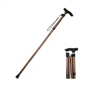 Bastón plegable de aluminio de 4 secciones de <span class=keywords><strong>alta</strong></span> calidad bastón ajustable para adultos mayores actividades al aire libre senderismo escalada - Product Image 4