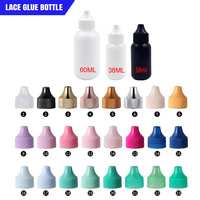 Colle Invisible pour Perruques, Fixation Forte, Hypoallergénique, Résistante à la Transpiration et à l'Eau, avec Capuchon Coloré, 38ml et 60ml – Nouveauté !
