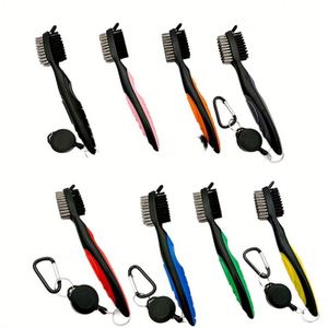 Club Brush and <b>Cleaner</b> 2 Ft Retractable Zip-Line Aluminum Carabiner Cleaning Tools Easily Attaches to Golf <b>Bag</b> Gift - Product Image 1